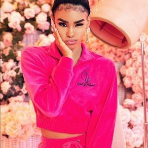 Baby Phat Velour Zip-Up Pullover